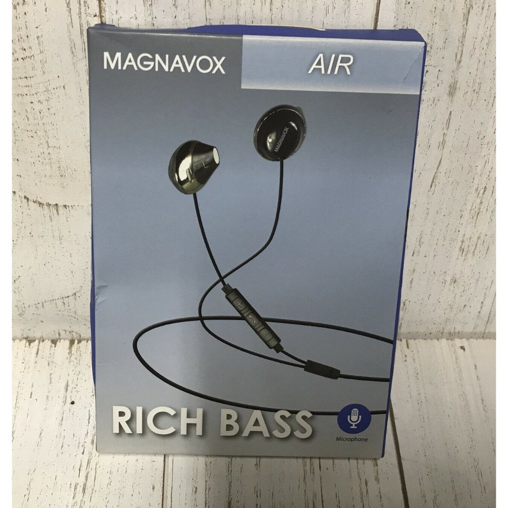 Magnavox Air Rich Bass Earbuds With Built In Microphone